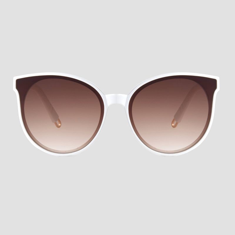 slide 1 of 2, Women's Round Sunglasses - Universal Thread™ Off White, 1 ct