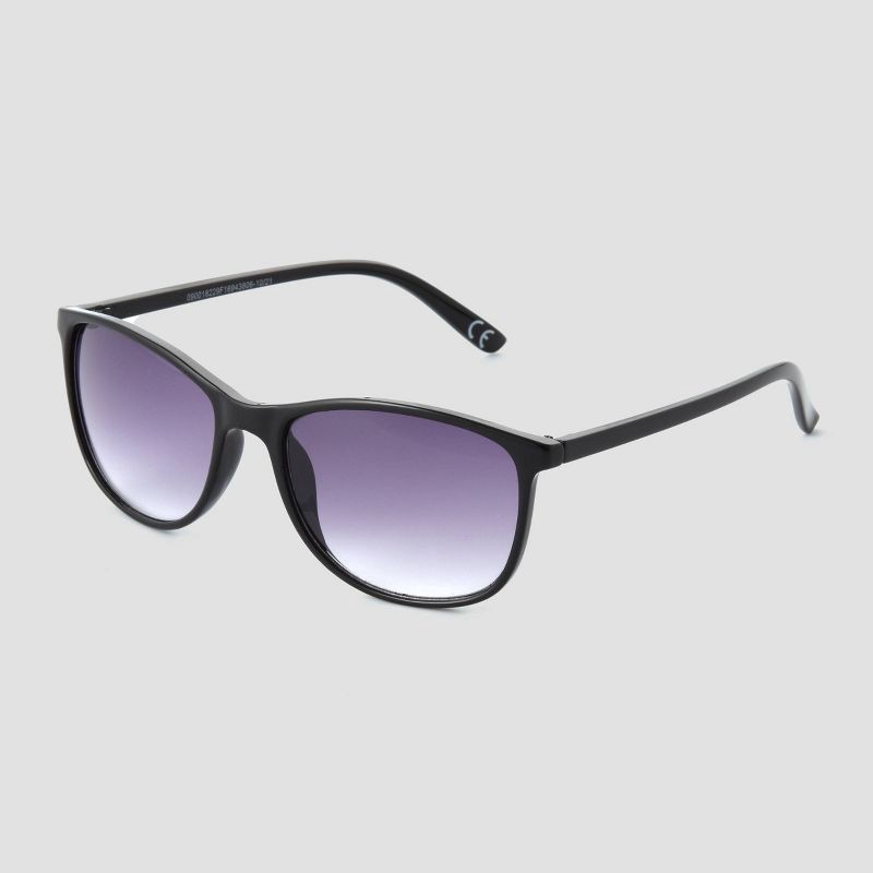 slide 2 of 2, Women's Surf Shade Sunglasses - Universal Thread™ Black: Maximum UV Protection, Scratch-Resistant, Recycled Plastic Frame, 1 ct