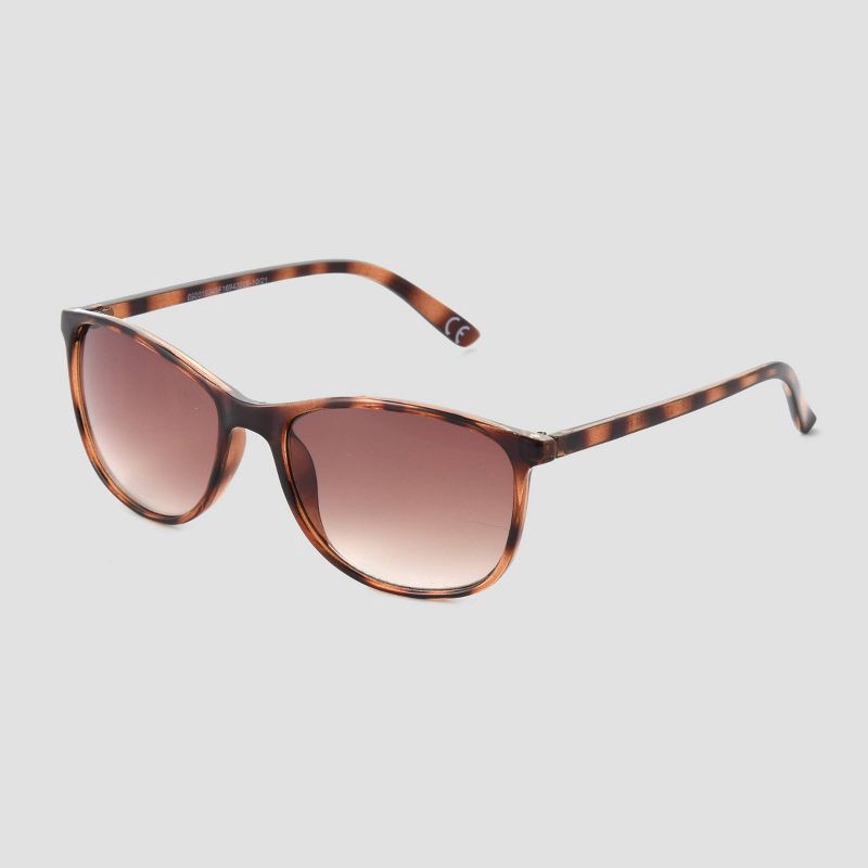 slide 2 of 2, Women's Tortoise Shell Print Surf Shade Sunglasses - Universal Thread™ Brown: Scratch-Resistant, UV Protection, 1 ct