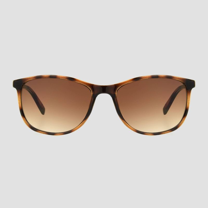 slide 1 of 2, Women's Tortoise Shell Print Surf Shade Sunglasses - Universal Thread™ Brown: Scratch-Resistant, UV Protection, 1 ct
