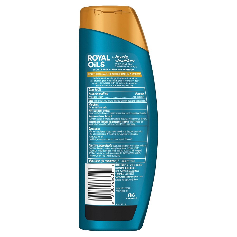 slide 2 of 4, Head & Shoulders Royal Oils Sulfate Free Scalp Care Shampoo Itch Relief with Coconut Oil and Apple Cider Vinegar - 12.8 fl oz, 12.8 fl oz