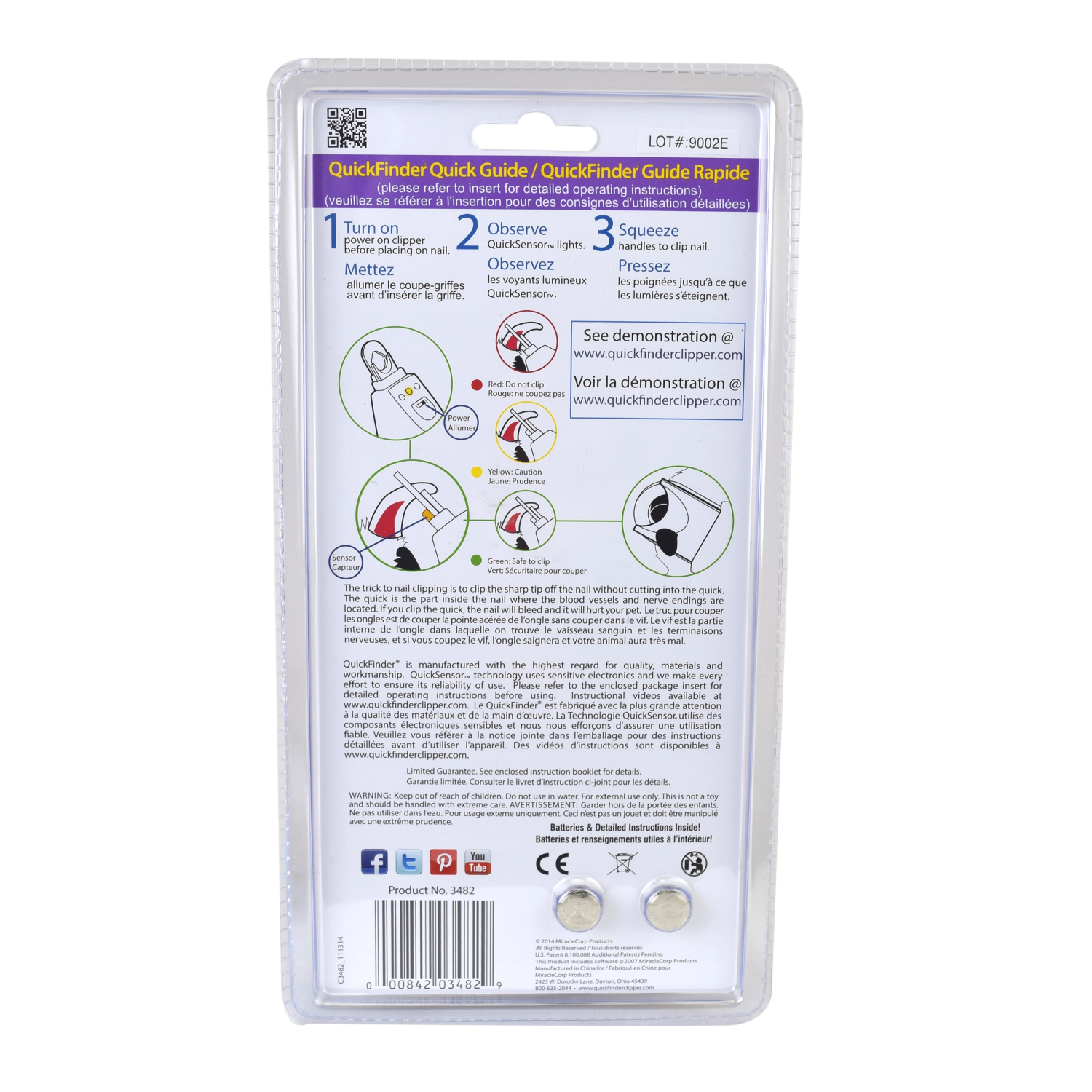 slide 2 of 6, Miracle Care Quickfinder Small Dog Nail Clipper, SM