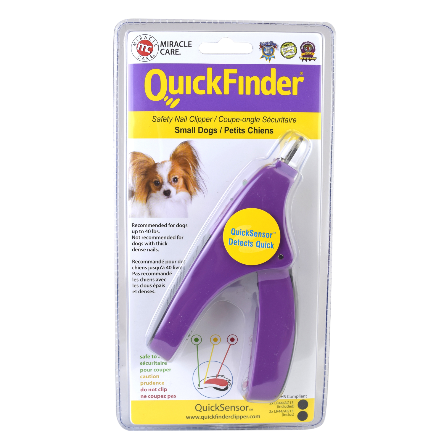 slide 1 of 6, Miracle Care Quickfinder Small Dog Nail Clipper, SM