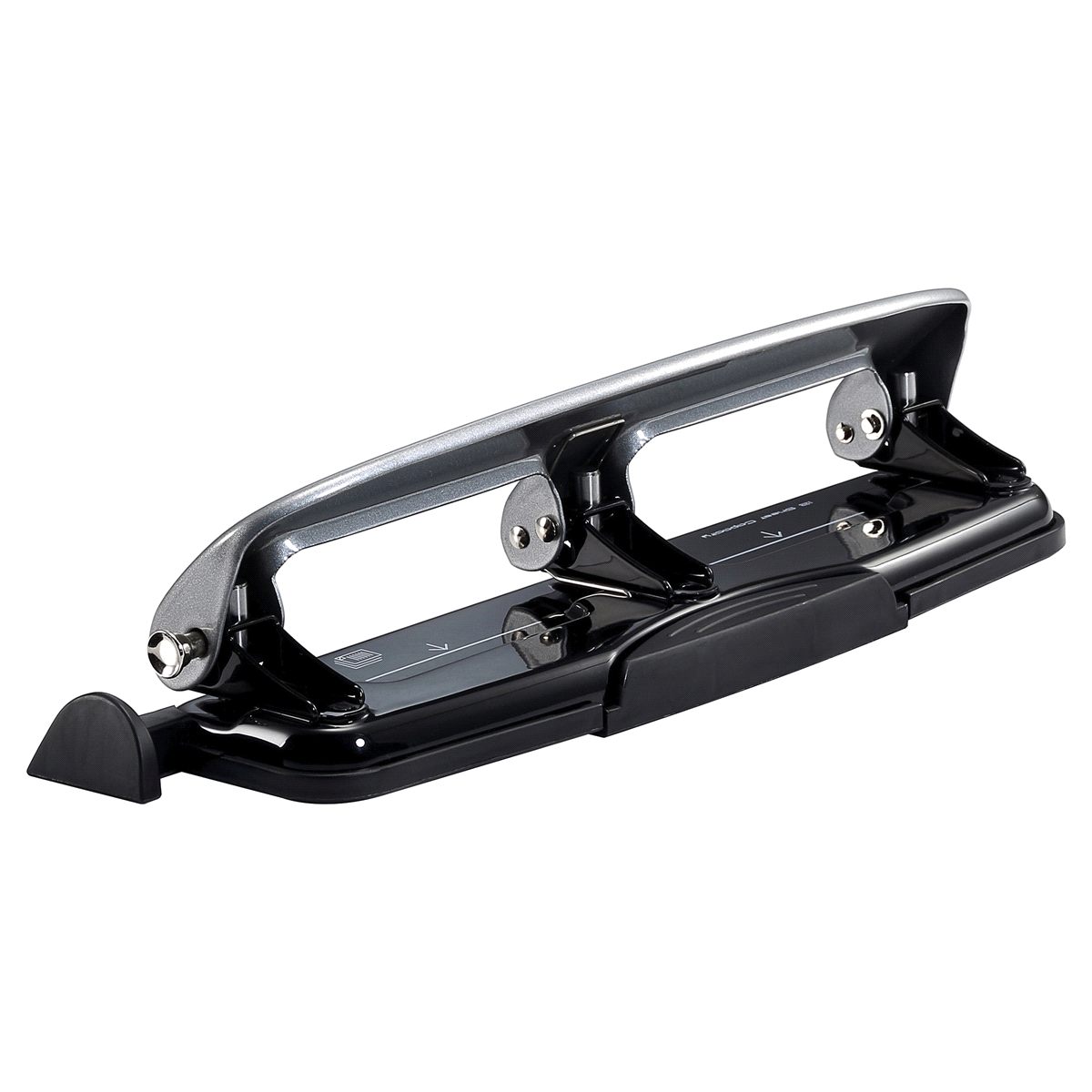 slide 3 of 6, PaperPro Three-Hole Punch Black/Silver, 1 ct