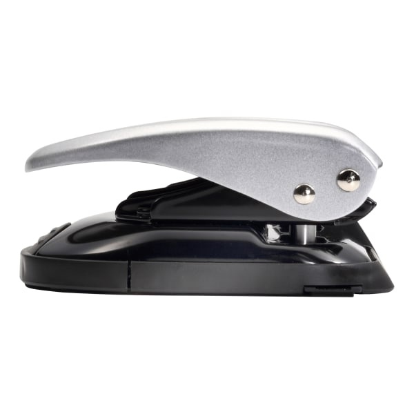 slide 6 of 6, BOSTITCH Ez Squeeze Two-Hole Punch, 20 Sheet Capacity, Black/Gray, 1 ct