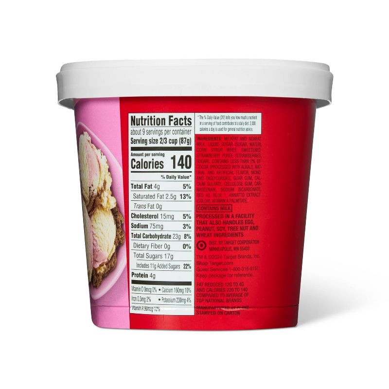 slide 2 of 3, Vanilla, Strawberry and Chocolate Neapolitan Light Ice Cream - 48oz - Market Pantry™, 48 oz
