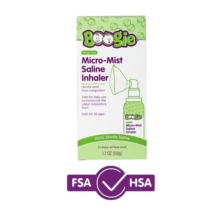 slide 11 of 11, The Boogie Brand Micro-Mist Saline Inhaler - 1.7oz, 1.7 oz