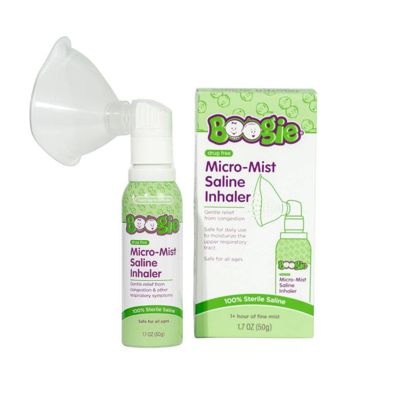 slide 1 of 11, The Boogie Brand Micro-Mist Saline Inhaler - 1.7oz, 1.7 oz