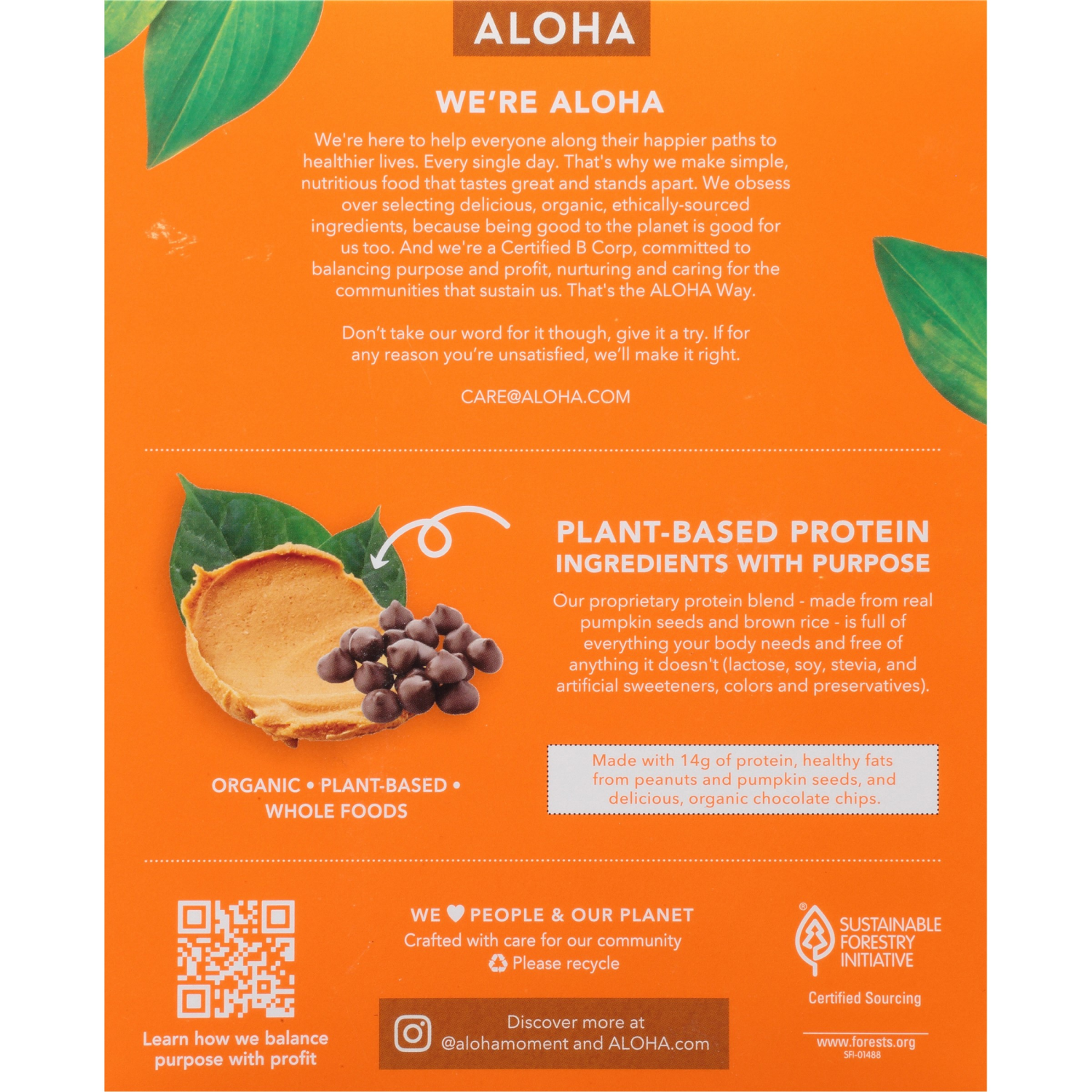 slide 4 of 7, Aloha Organic Protein Bars Peanut Butter Chocolate Chip, 5 ct; 1.98 oz