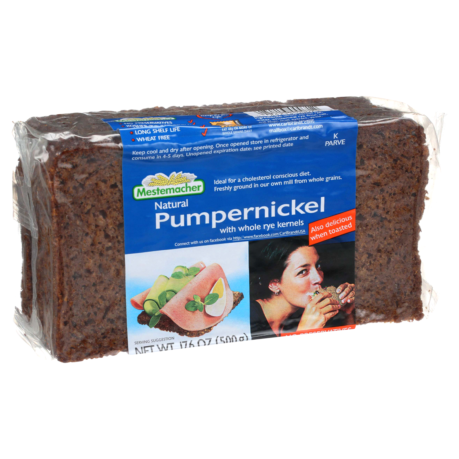 slide 2 of 4, Mestemacher Pumpernickel Bread, 17.6 oz