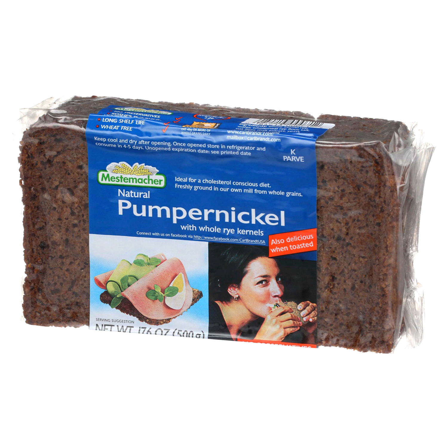 slide 3 of 4, Mestemacher Pumpernickel Bread, 17.6 oz