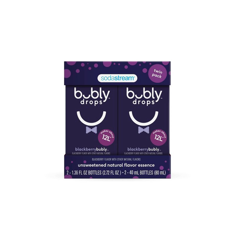 slide 1 of 1, SodaStream bubly 2pk Blackberry Drops, 2 ct