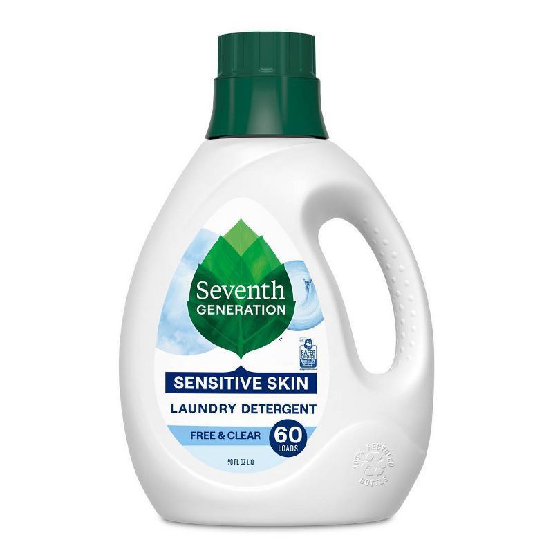 slide 2 of 8, Seventh Generation Liquid Laundry Detergent - Free & Clear - 90 fl oz, 90 fl oz