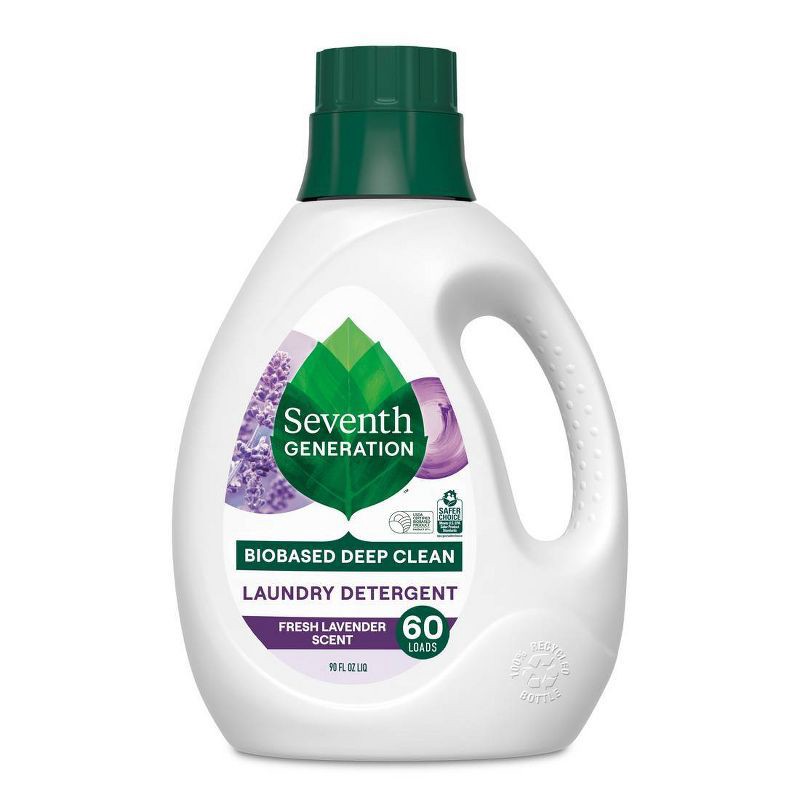 slide 2 of 8, Seventh Generation Liquid Laundry Detergent Soap - Fresh Lavender Scent - 90 fl oz, 90 fl oz