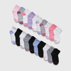 Hanes Girls' 20pk Ankle Socks - Colors May Vary S