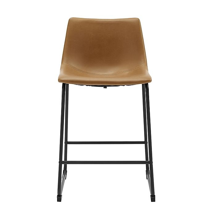 slide 4 of 8, Forest Gate Faux Leather Counter Stools - Whiskey, 2 ct