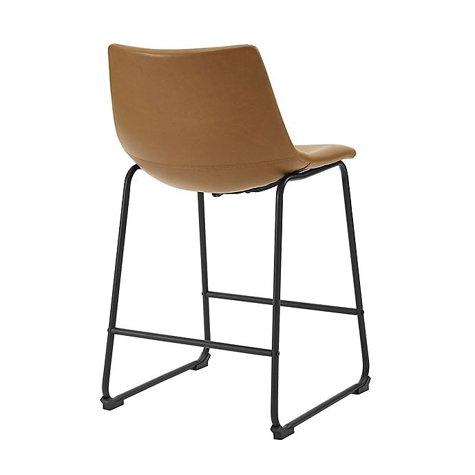 slide 6 of 8, Forest Gate Faux Leather Counter Stools - Whiskey, 2 ct