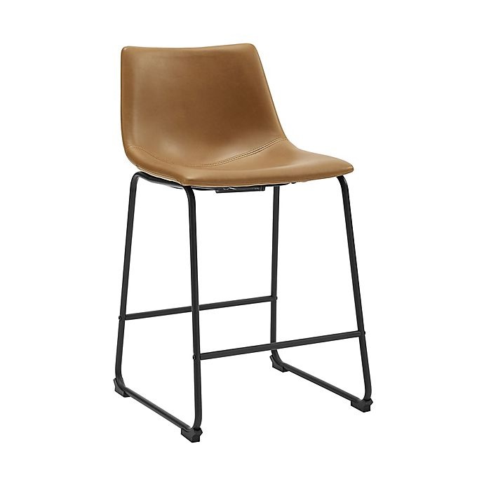 slide 7 of 8, Forest Gate Faux Leather Counter Stools - Whiskey, 2 ct