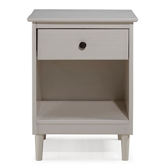 slide 2 of 8, Forest Gate Aspen 1-Drawer Solid Wood Nightstand - White, 1 ct