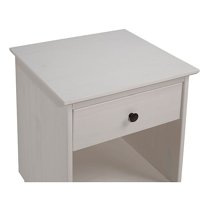 slide 3 of 8, Forest Gate Aspen 1-Drawer Solid Wood Nightstand - White, 1 ct