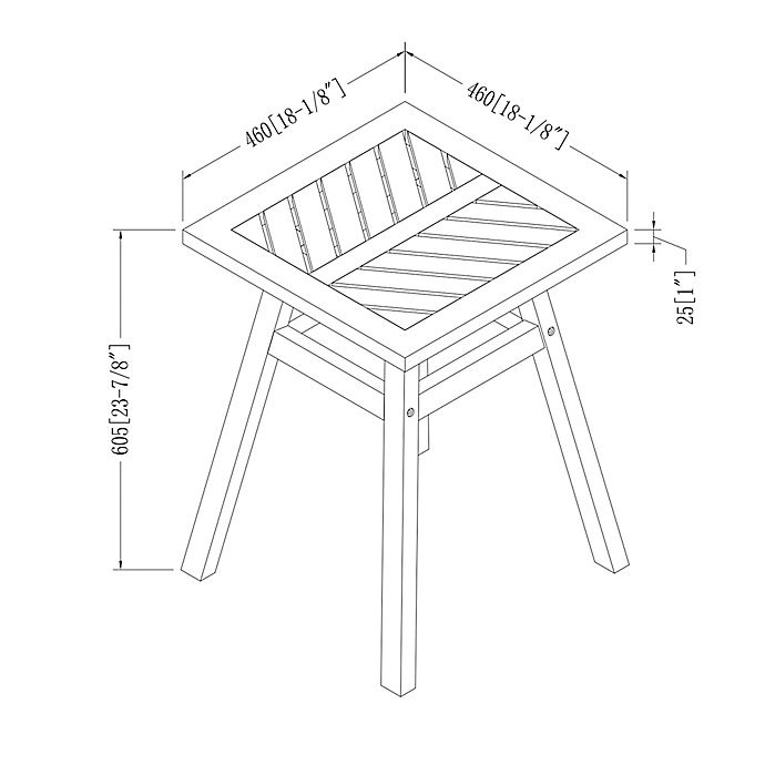 slide 6 of 7, Forest Gate Olive Acacia Outdoor Side End Table - Brown, 1 ct