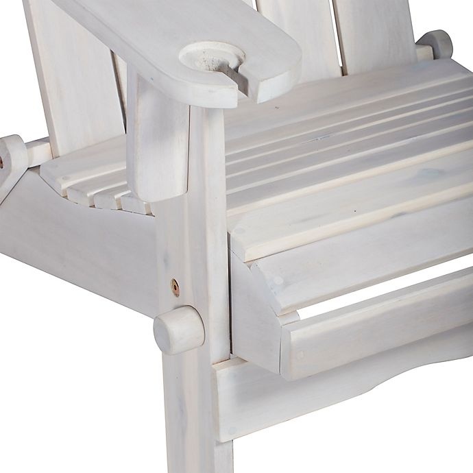 slide 3 of 8, Forest Gate Arvada Acacia Outdoor Folding Adirondack Chair - White, 1 ct