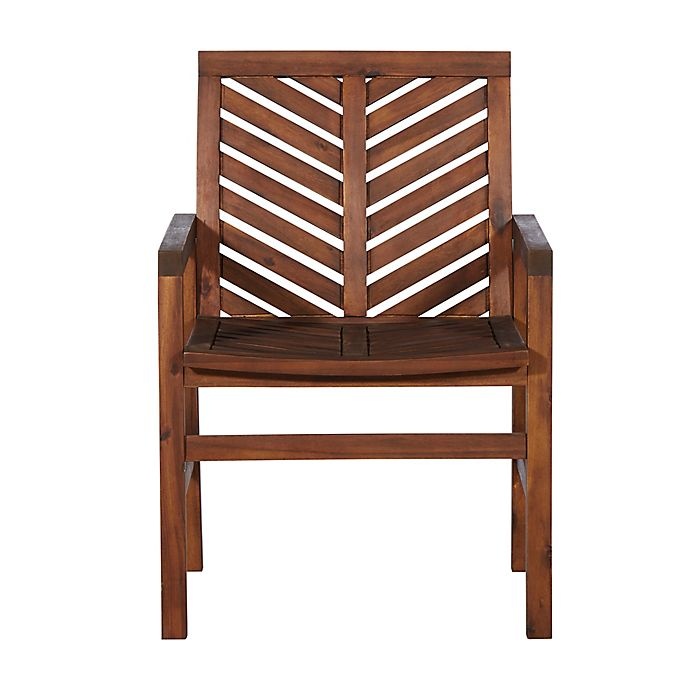 slide 2 of 10, Forest Gate Olive Acacia Wood Outdoor Chairs - Dark Brown, 2 ct