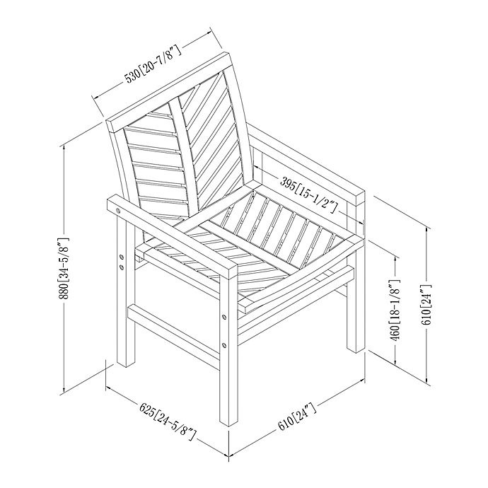 slide 6 of 10, Forest Gate Olive Acacia Wood Outdoor Chairs - Dark Brown, 2 ct