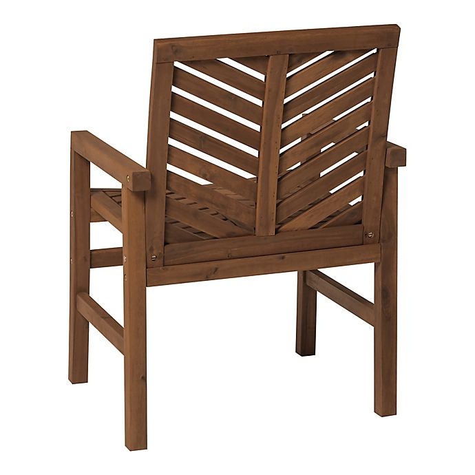 slide 8 of 10, Forest Gate Olive Acacia Wood Outdoor Chairs - Dark Brown, 2 ct