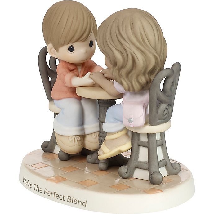slide 3 of 5, Precious Moments Couple at Cafe Table Figurine, 1 ct