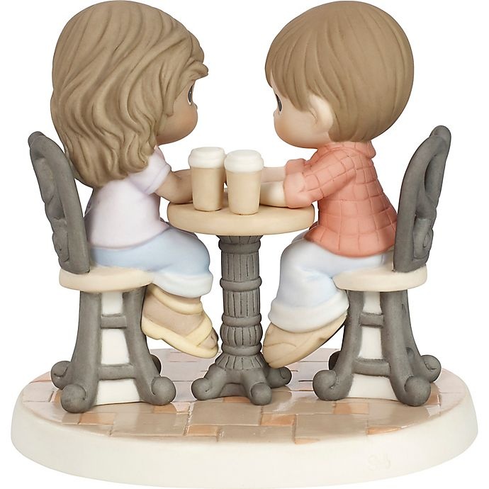 slide 4 of 5, Precious Moments Couple at Cafe Table Figurine, 1 ct