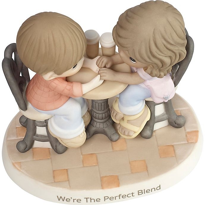 slide 5 of 5, Precious Moments Couple at Cafe Table Figurine, 1 ct