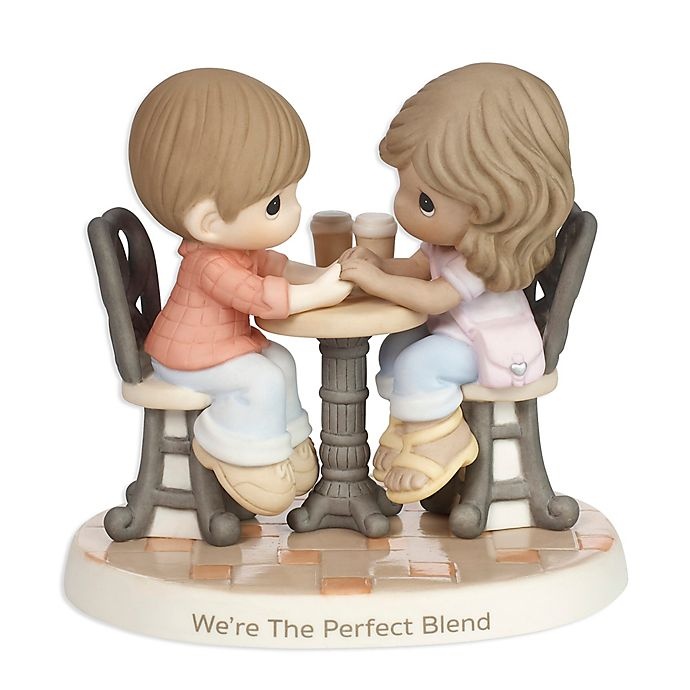slide 1 of 5, Precious Moments Couple at Cafe Table Figurine, 1 ct