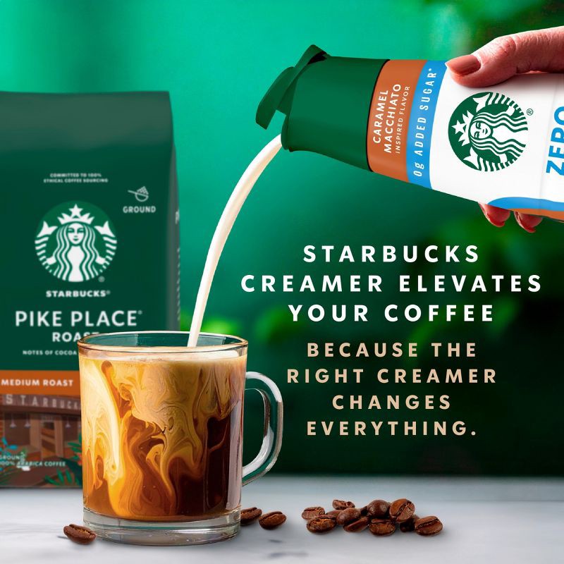 slide 4 of 7, Starbucks Creamer Dairy Zero Sugar Caramel Macchiato Coffee Creamer - 28 fl oz, 28 fl oz