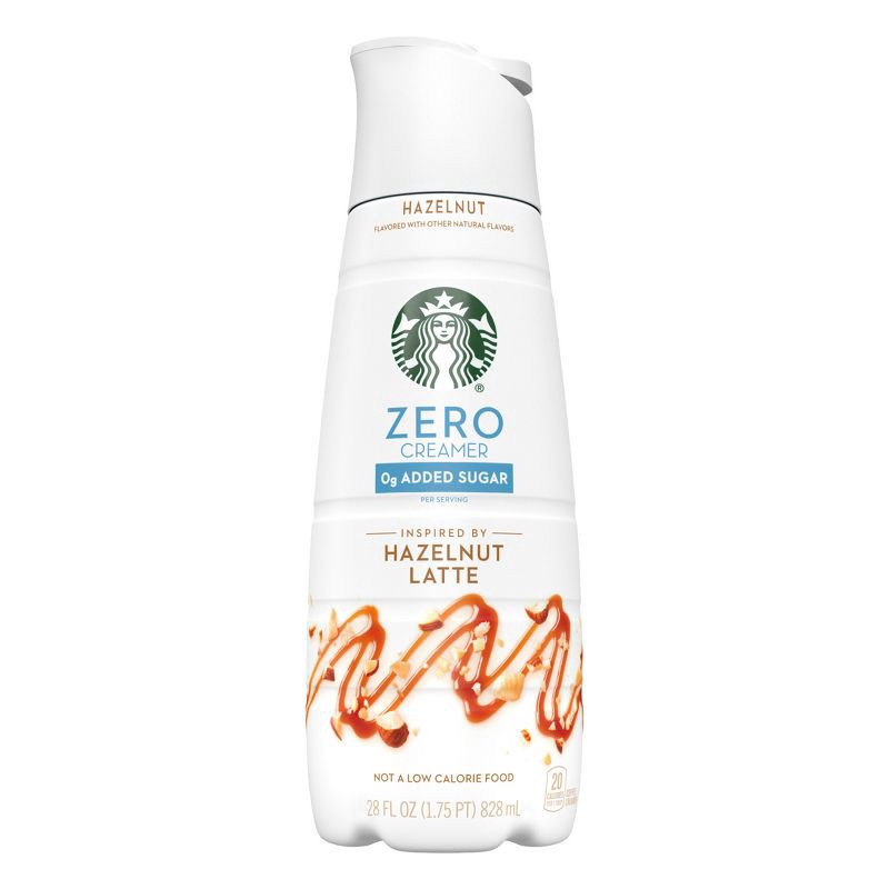 slide 1 of 9, Starbucks Creamer Starbucks Zero Sugar Hazelnut Latte Coffee Creamer - 28 fl oz, 28 fl oz