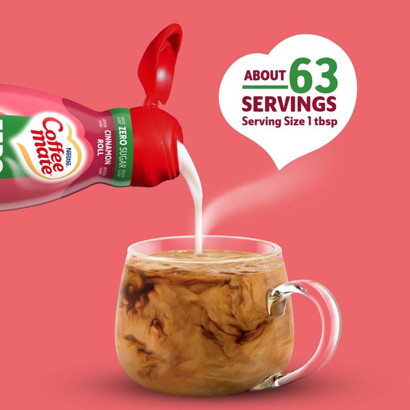 slide 4 of 11, Coffee mate Zero Sugar Cinnamon Roll Coffee Creamer - 32 fl oz, 32 fl oz