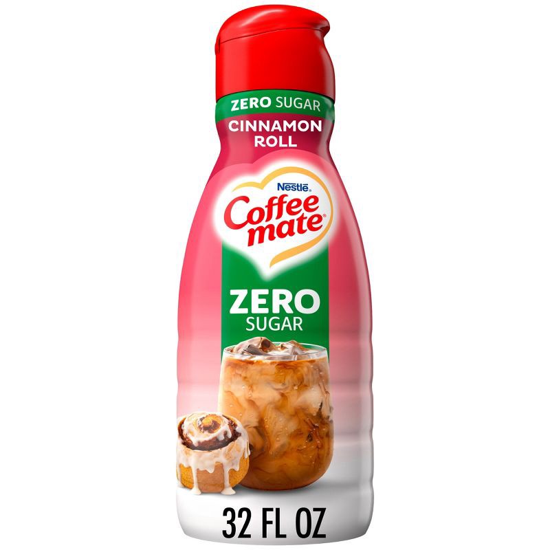 slide 1 of 11, Coffee mate Zero Sugar Cinnamon Roll Coffee Creamer - 32 fl oz, 32 fl oz