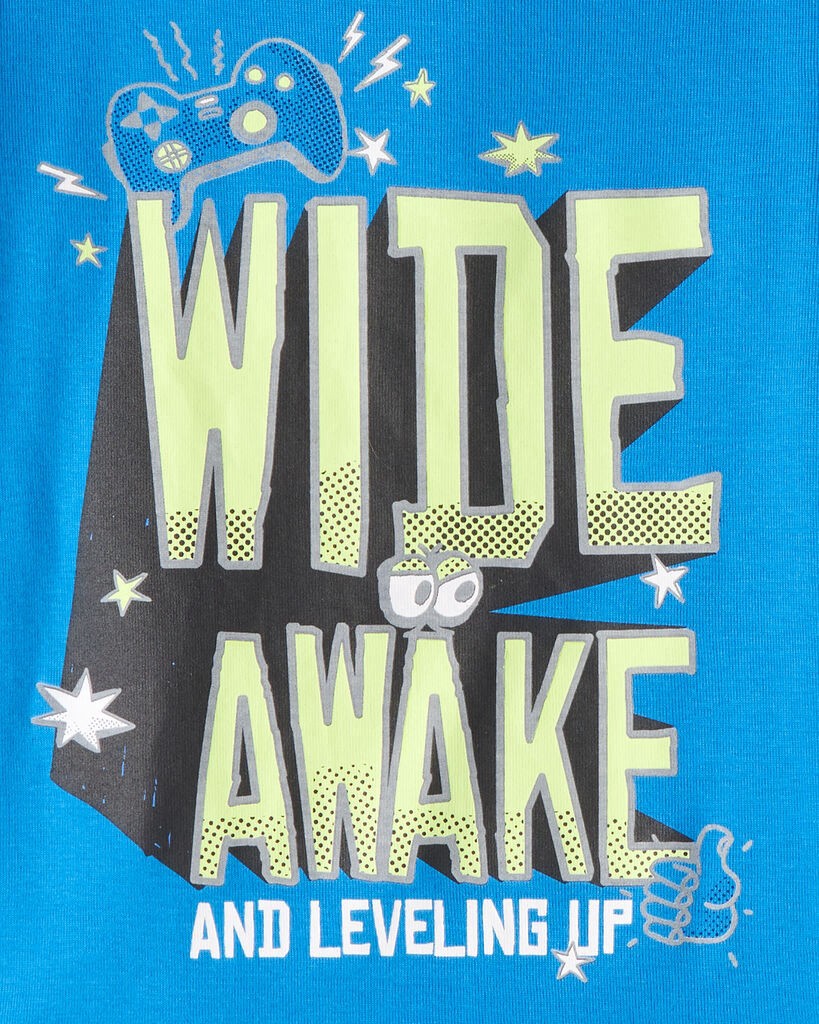 slide 2 of 3, Carter's Boys Alligator 100% Cotton Loose Fit 4-Piece Pajamas - Blue/White White/Blue 7, 4 pc