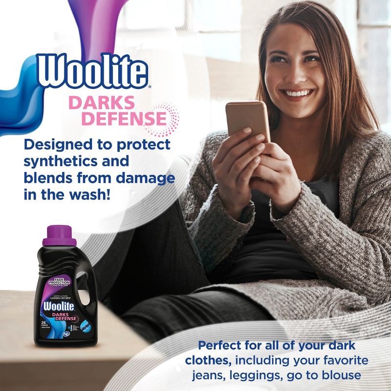 slide 3 of 8, Woolite Floral Scented Darks Liquid Laundry Detergent 26 Loads - 40 fl oz, 40 oz