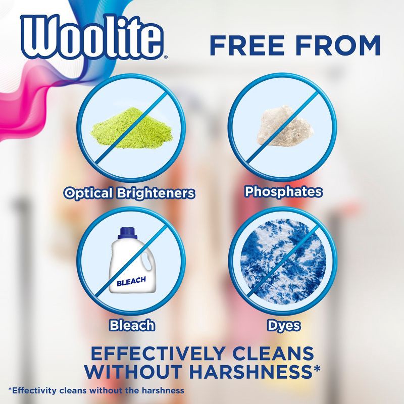slide 6 of 8, Woolite Floral Scented Gentles Liquid Laundry Detergent 66 Loads - 100oz, 100 oz