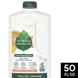 Seventh Generation Lemongrass & Clementine Dish Liquid Soap - 50 fl oz