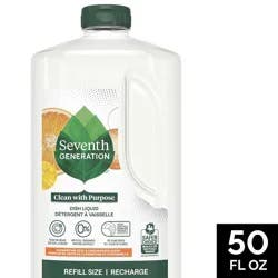 Seventh Generation Lemongrass & Clementine Dish Liquid Soap - 50 fl oz