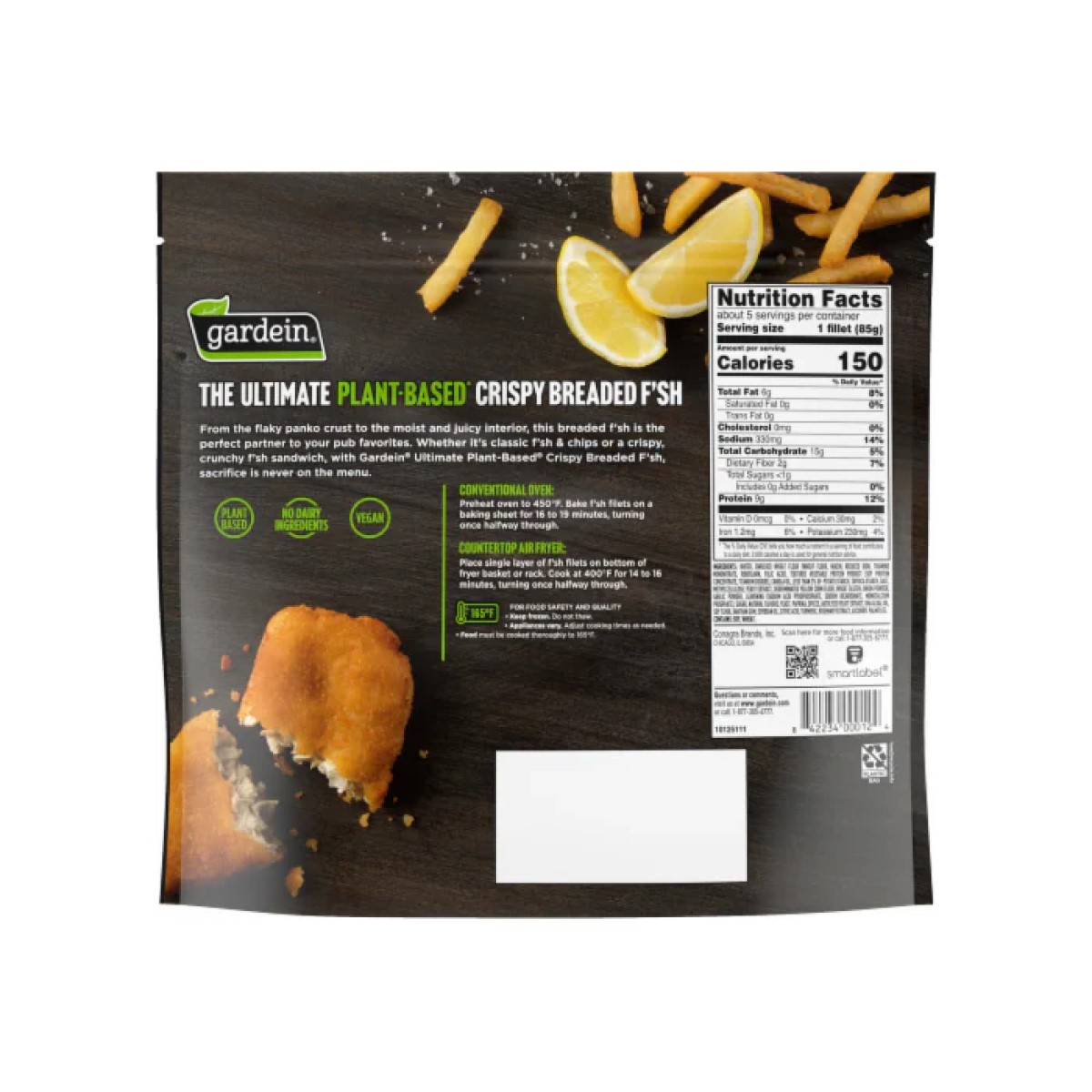 slide 2 of 2, Gardein Ultimate Plant-Based Crispy Breaded F'sh Filets, Frozen Meal, 15 oz., 15 oz