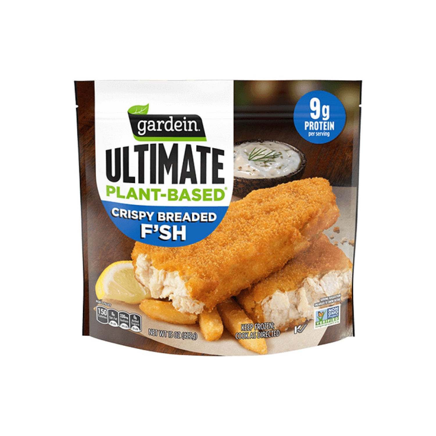 slide 1 of 2, Gardein Ultimate Plant-Based Crispy Breaded F'sh Filets, Frozen Meal, 15 oz., 15 oz