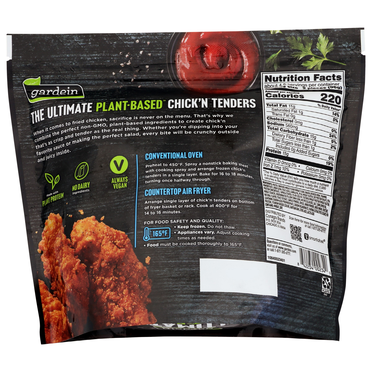 slide 2 of 2, Gardein Plant-Based Ultimate Chick'n Tenders 15 oz, 15 oz