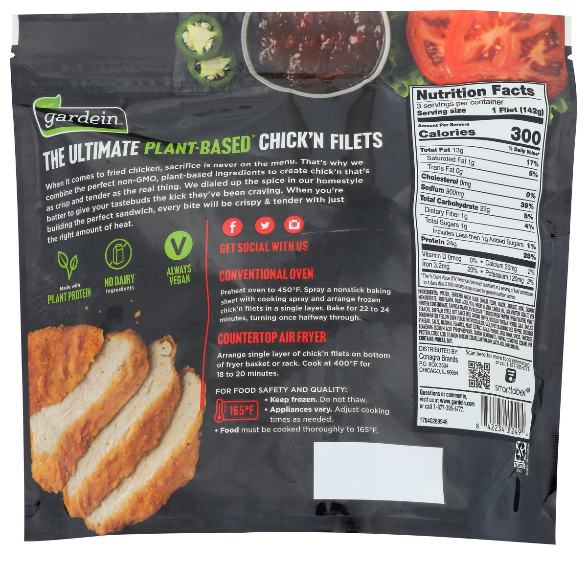 slide 2 of 2, Gardein Plant-Based Chick'n Filets 15 oz, 15 oz