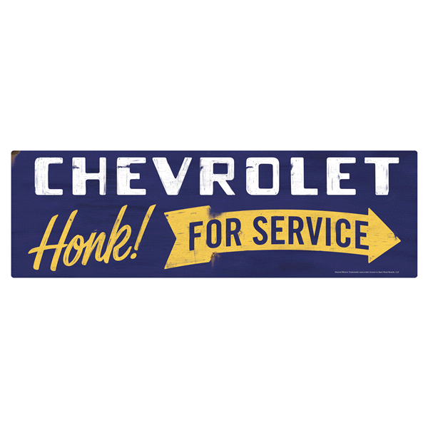 slide 1 of 1, Open Road Chevy Honk For Service Metal Sign, 1 ct