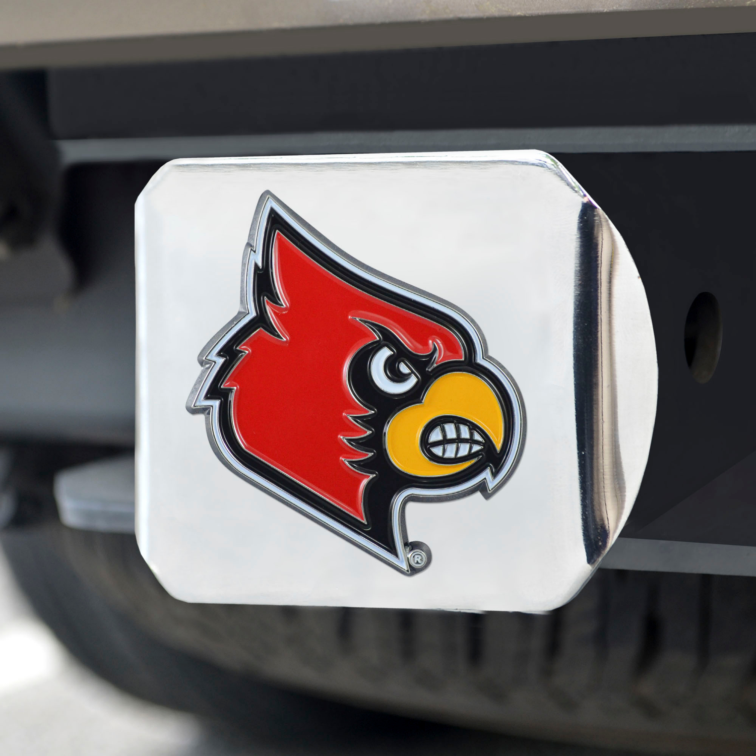 slide 2 of 2, Fanmats Chrome Hitch Cover Louisville, 1 ct