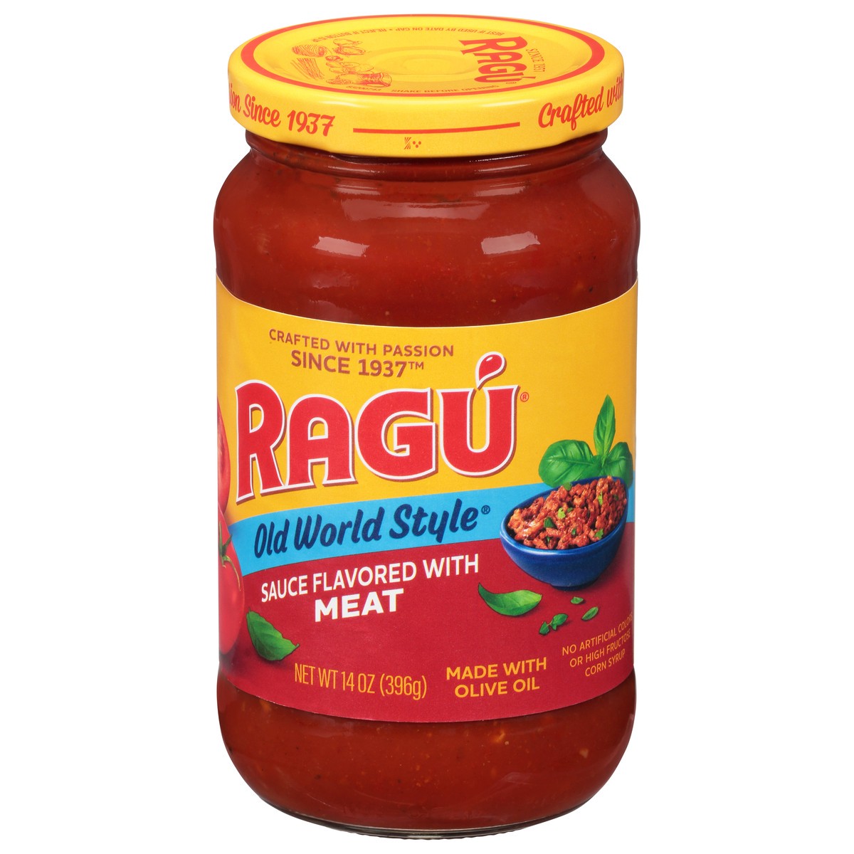 slide 5 of 11, Ragu Old World Style Flavored with Meat Sauce 14 oz, 14 oz