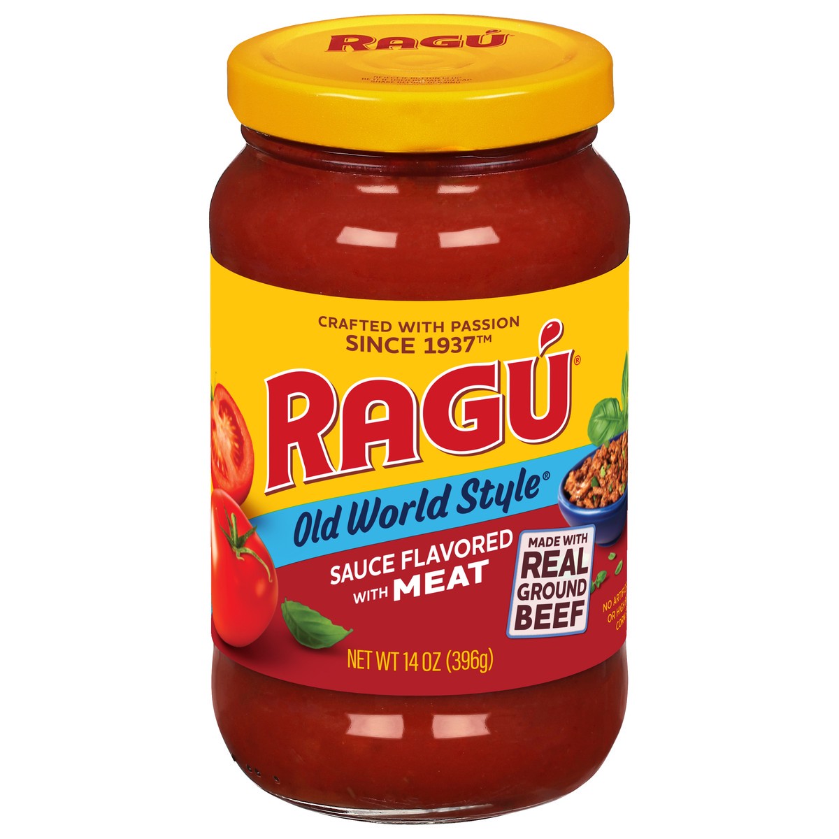 slide 1 of 11, Ragu Old World Style Flavored with Meat Sauce 14 oz, 14 oz